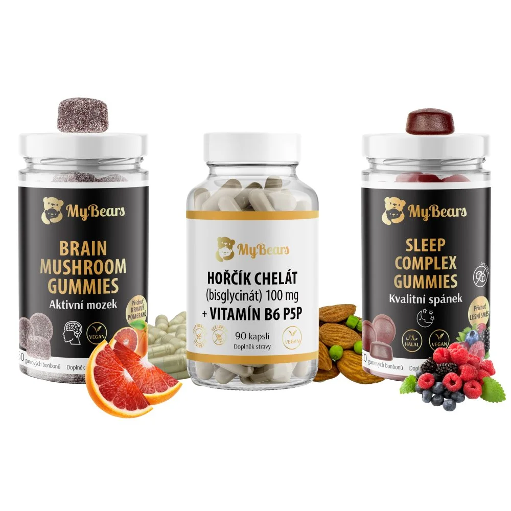 Balíček Úspěšné učení & mentální výkon 2.0 — kombinace Aktivní mozek + Kvalitní spánek pro denní výkon a večerní regeneraci — MyBears