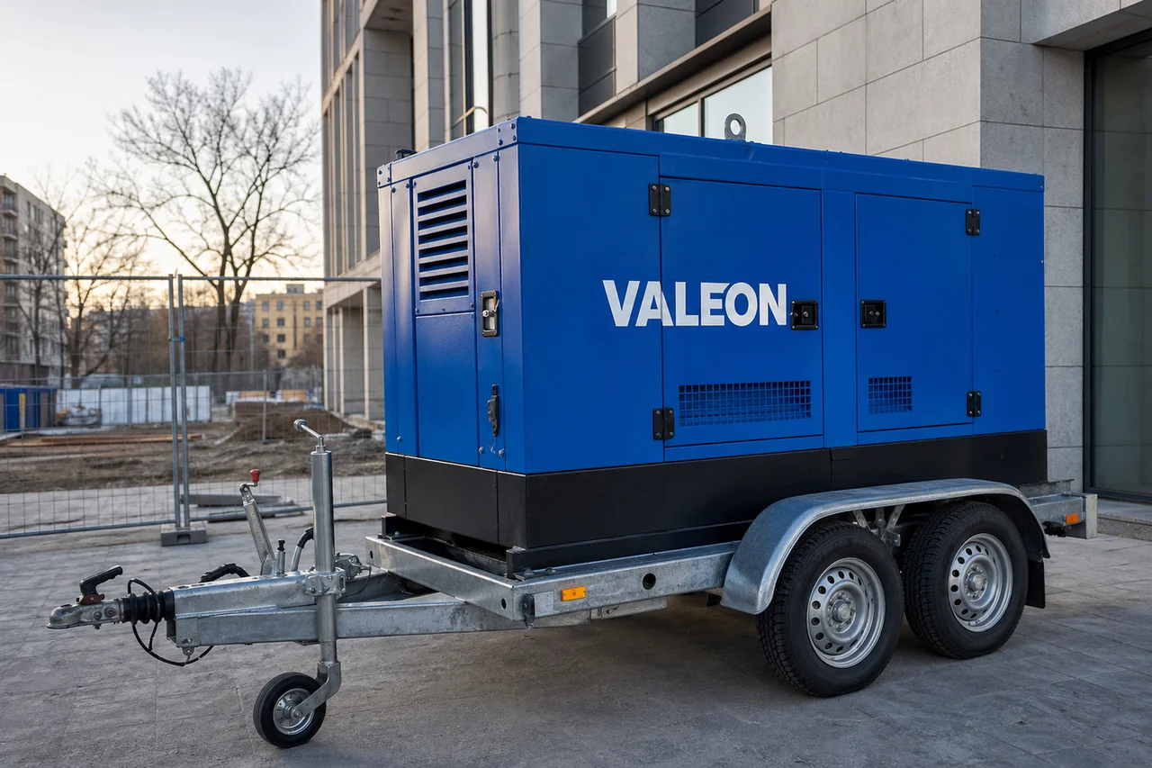Supersilent vs. standardní generátor: technologie, která dělá z 95 dB jen 65 dB — mobilní elektrocentrála Valeon