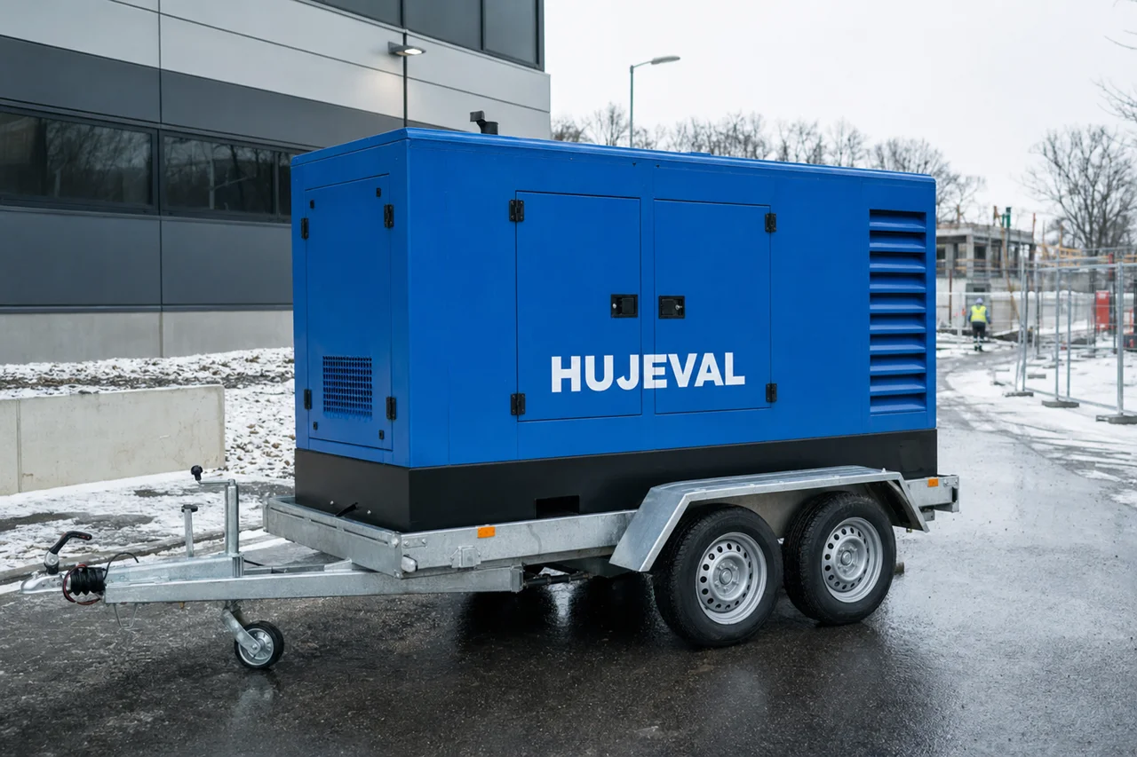 Tichý generátor po česku: jak se za 14 let dostal hluk z 95 na 65 dB — mobilní elektrocentrála Hujeval
