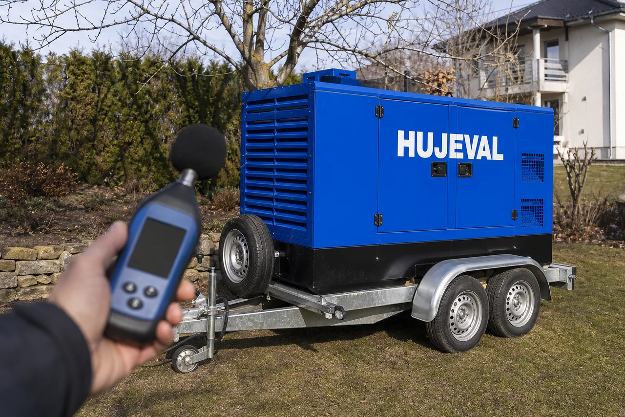 Mobilní elektrocentrála Hujeval v praxi — detail