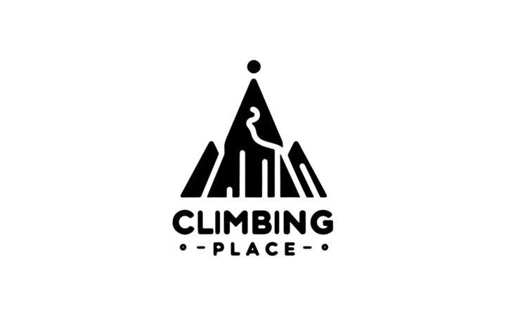 Climbing Place — logo webu s databází lezeckých cest, ferrat a lezeckých stěn